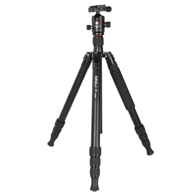 Kingjoy K3008 Trípode de cámara de aluminio estable y resistente para caza Video Trípode Stand Stick para actividad al aire libre Caza