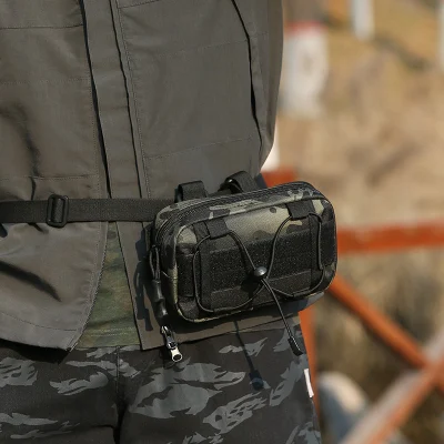 Bolso negro de la cámara de la bolsa de la cintura que viaja de la caza al aire libre del color del Cp